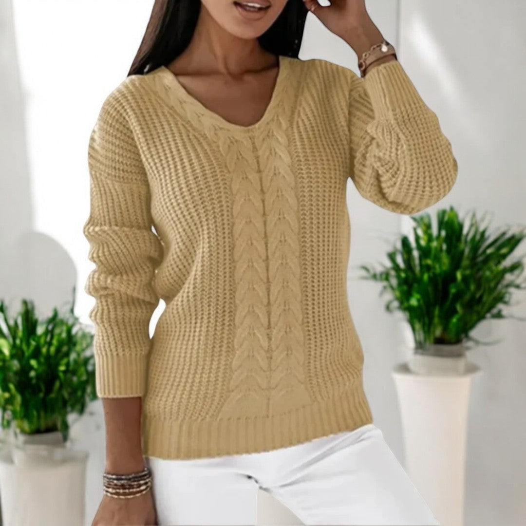 Sofia - Pull Tricoté Bleu | Confortable | Style Élégant