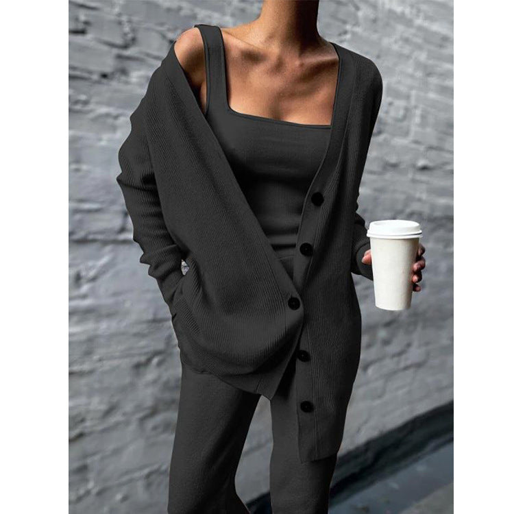 Ensemble Maille Côtelée | Coton | Minimaliste et Confortable