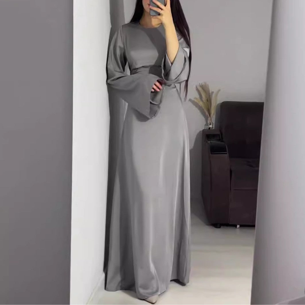 Robe Longue Élégante | Coton | Manches Évasées