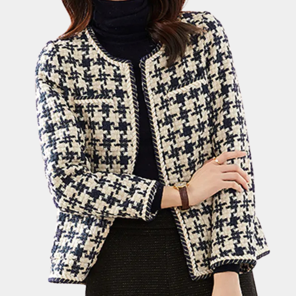 Veste Tailleur Pied-de-Poule | Coton | Chic Intemporel