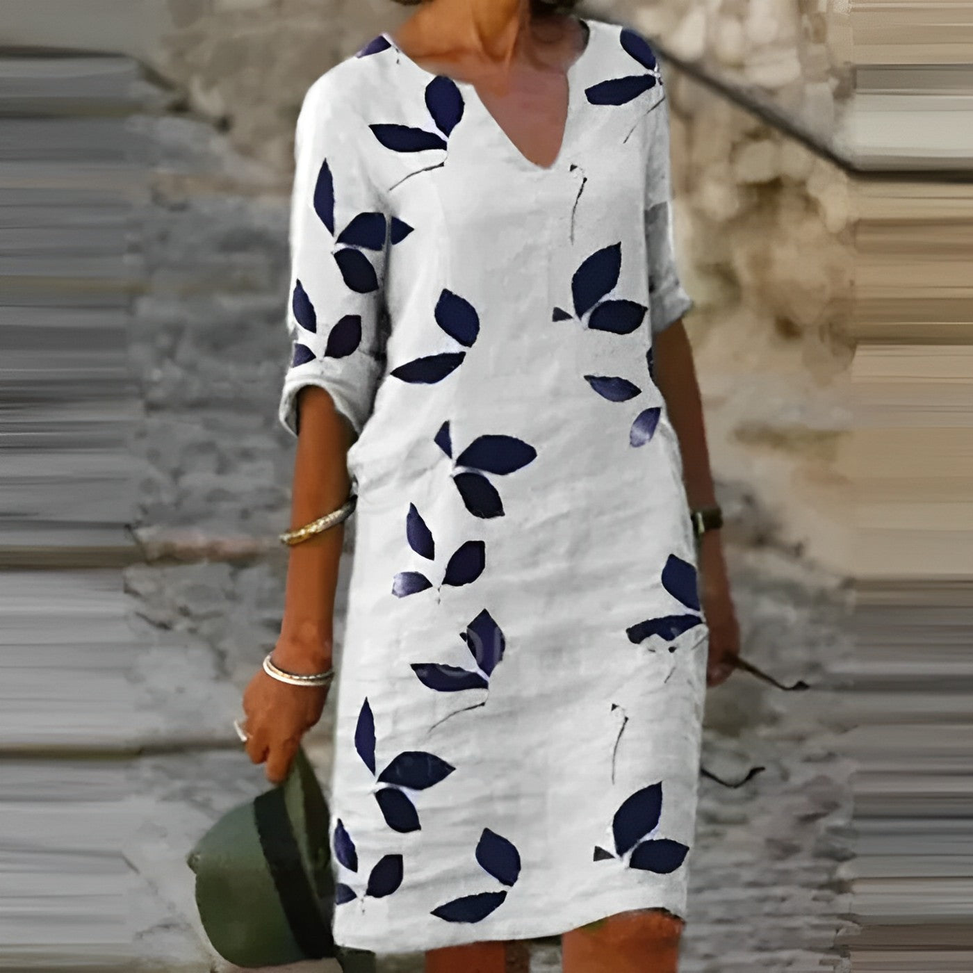 Robe Lin Feuilles | Lin Naturel | Légère et Élégante