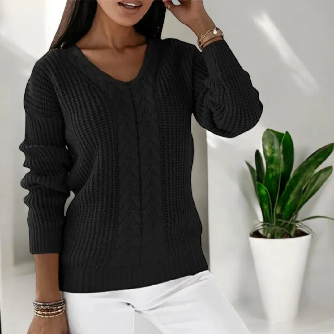Emma | Pull Torsadé | Élégance Décontractée | Tissu Doux