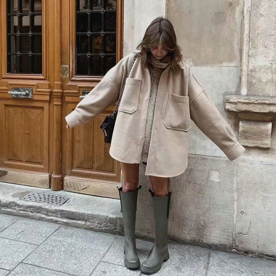 Style Urbain | Surchemise Oversize à Grandes Poches