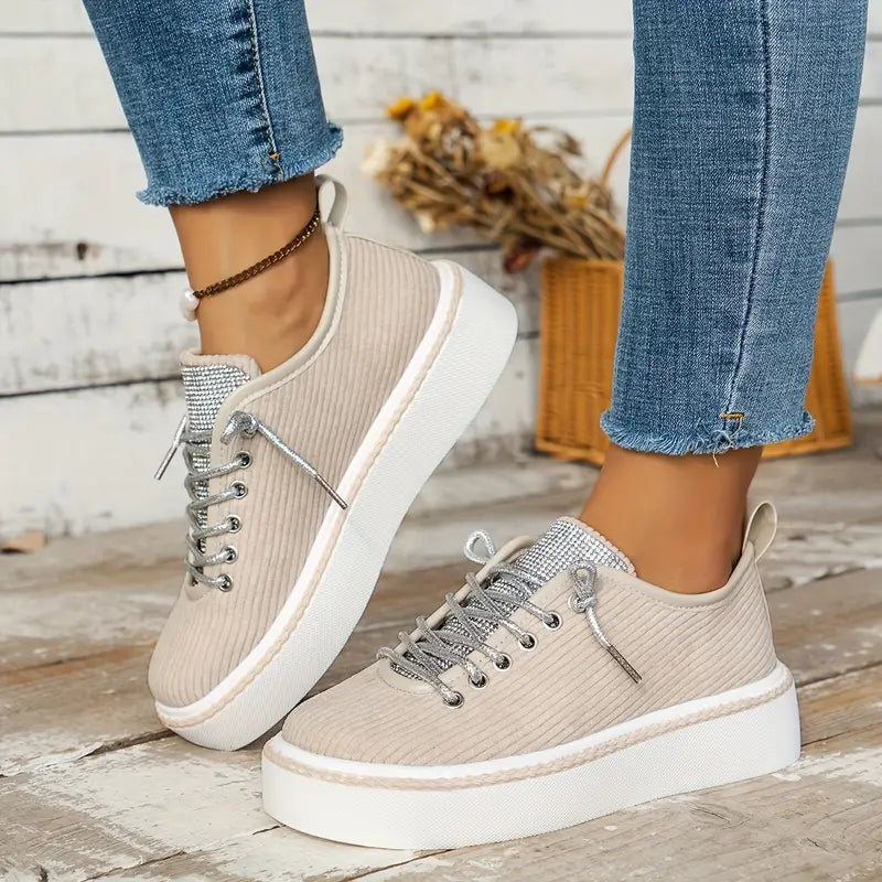 Baskets Plateforme Décontractées | Style Doux et Moderne