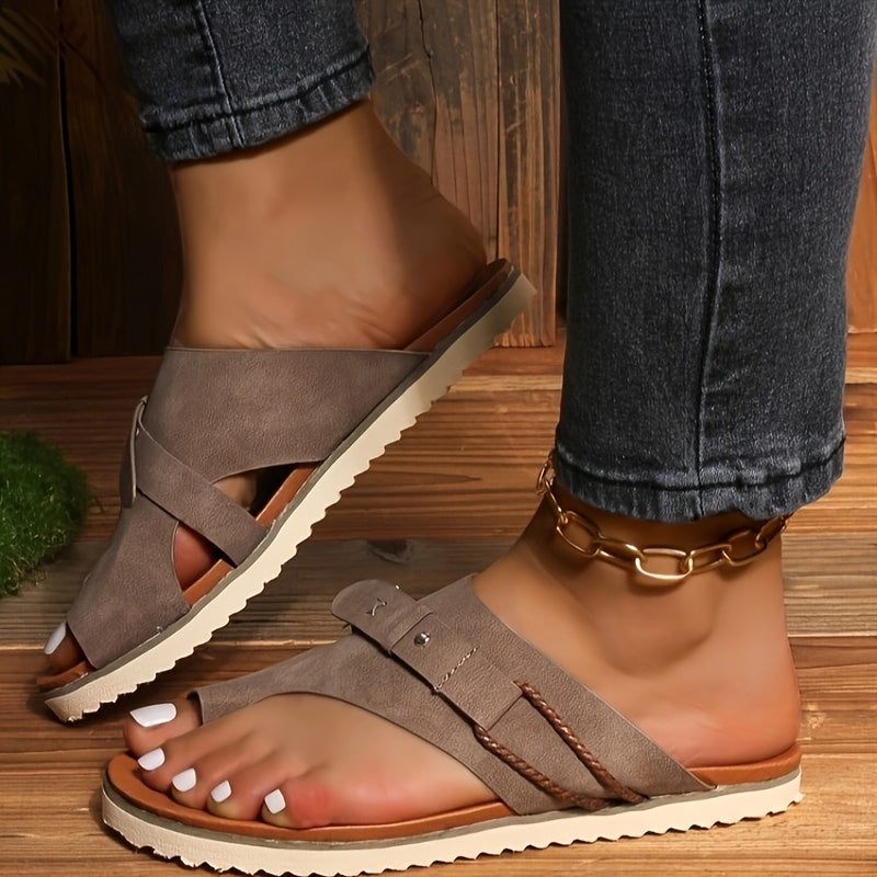 Sandales à Boucle Style Tongs | Élégance Décontractée et Confort