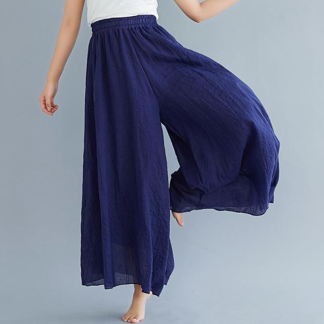 Pantalon Large Taille Élastique | Fluidité et Liberté de Mouvement