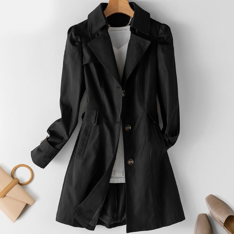 Trench-Coat Beige Classique | Polyester | Élégant & Polyvalent