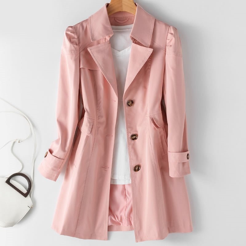 Trench-Coat Beige Classique | Polyester | Élégant & Polyvalent