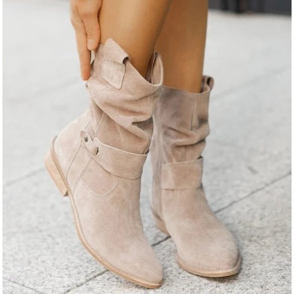 Bottines Suédées Décontractées | Style Western Chic et Confort Urbain