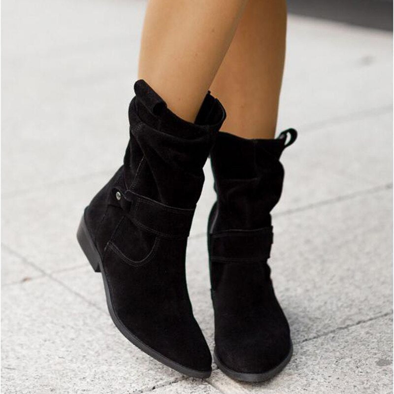 Bottines Suédées Décontractées | Style Western Chic et Confort Urbain