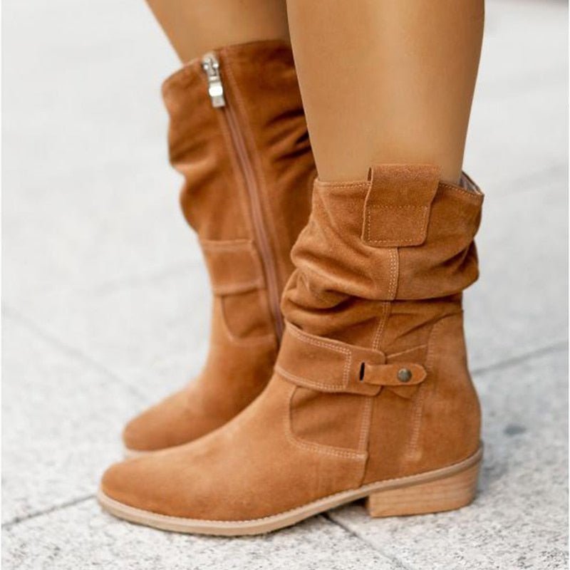 Bottines Suédées Décontractées | Style Western Chic et Confort Urbain