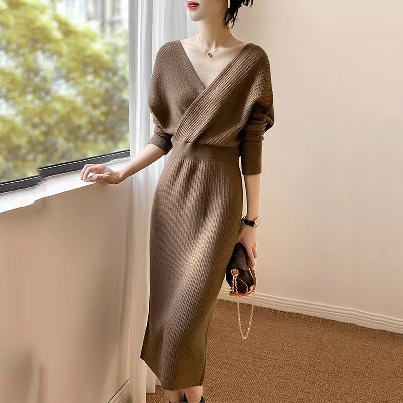 Robe Maille Côtelée Cœur | Coton | Élégante et Confortable