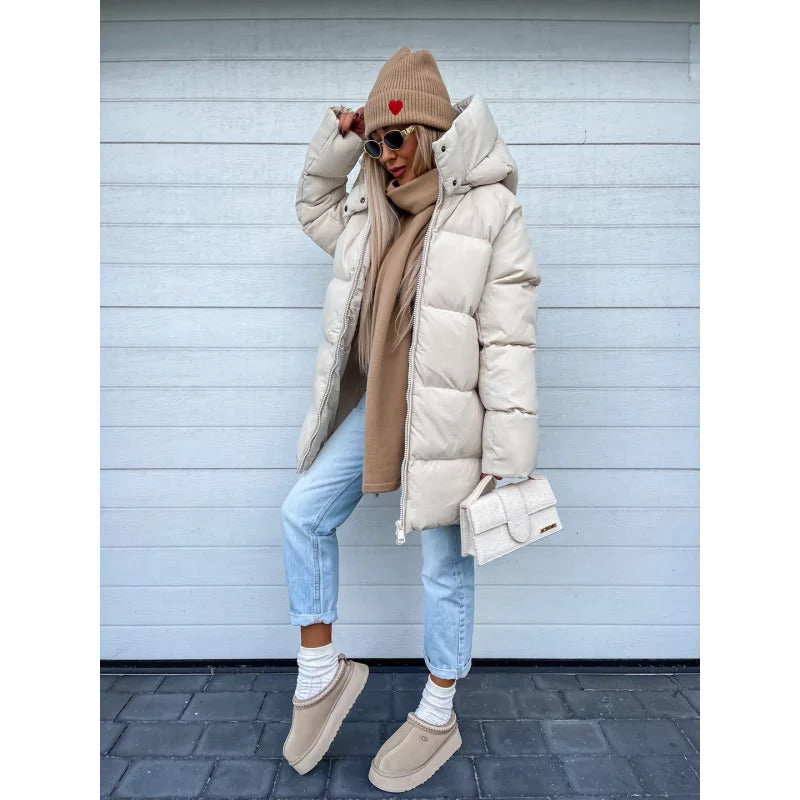 Doudoune Oversize | Beige Matelassée | Chaude et Tendance