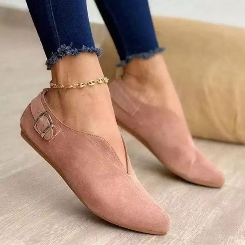 Mocassins à Boucle Effet Daim | Élégance Décontractée