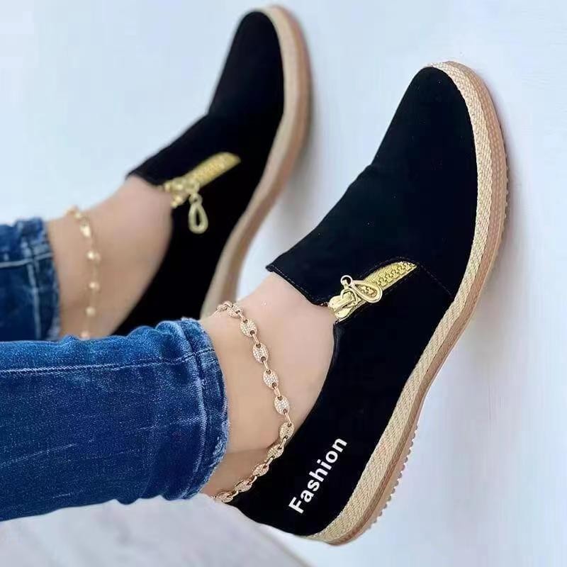 Baskets Slip-On à Zip | Simplicité Chic et Confort Quotidien