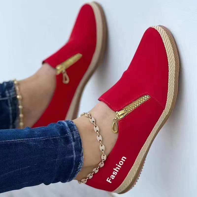 Baskets Slip-On à Zip | Simplicité Chic et Confort Quotidien