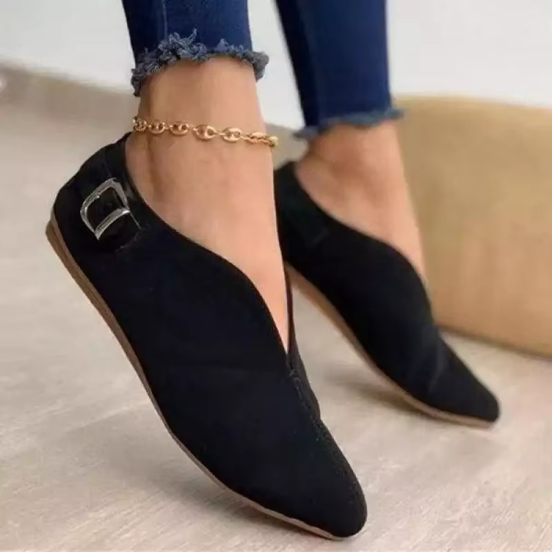 Mocassins à Boucle Effet Daim | Élégance Décontractée