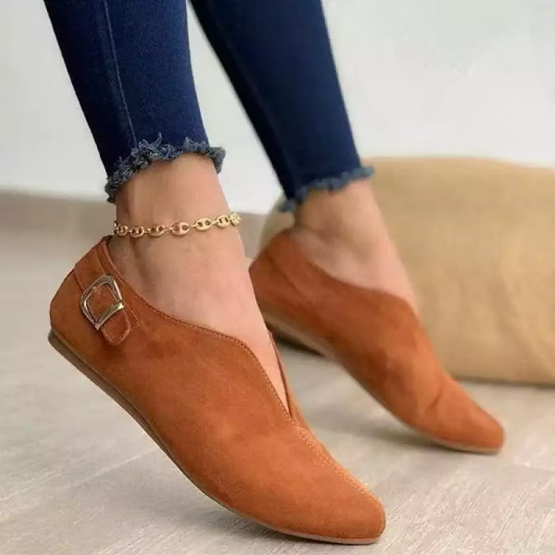 Mocassins à Boucle Effet Daim | Élégance Décontractée