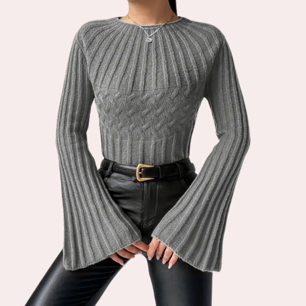 Pull Manches Évasées | Coton | Élégant et Cintré