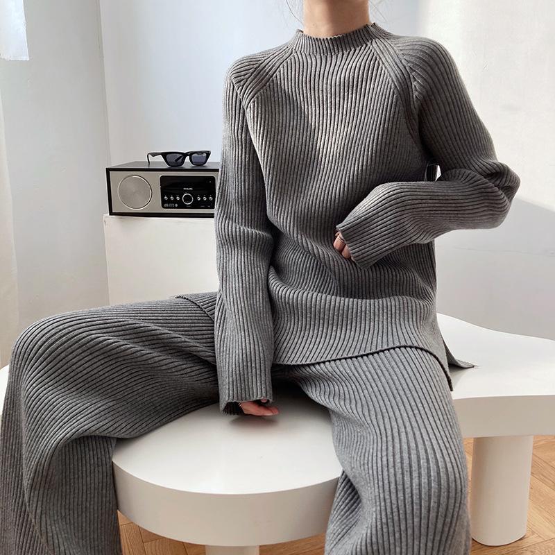 Ensemble Côtelé | Maille Épaisse | Confort Chic et Décontracté
