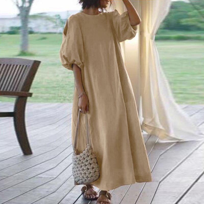 Robe Longue | Lin | Minimaliste et Confortable