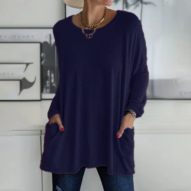 Haut Oversize en Maille | Confort & Élégance | Poches Pratiques