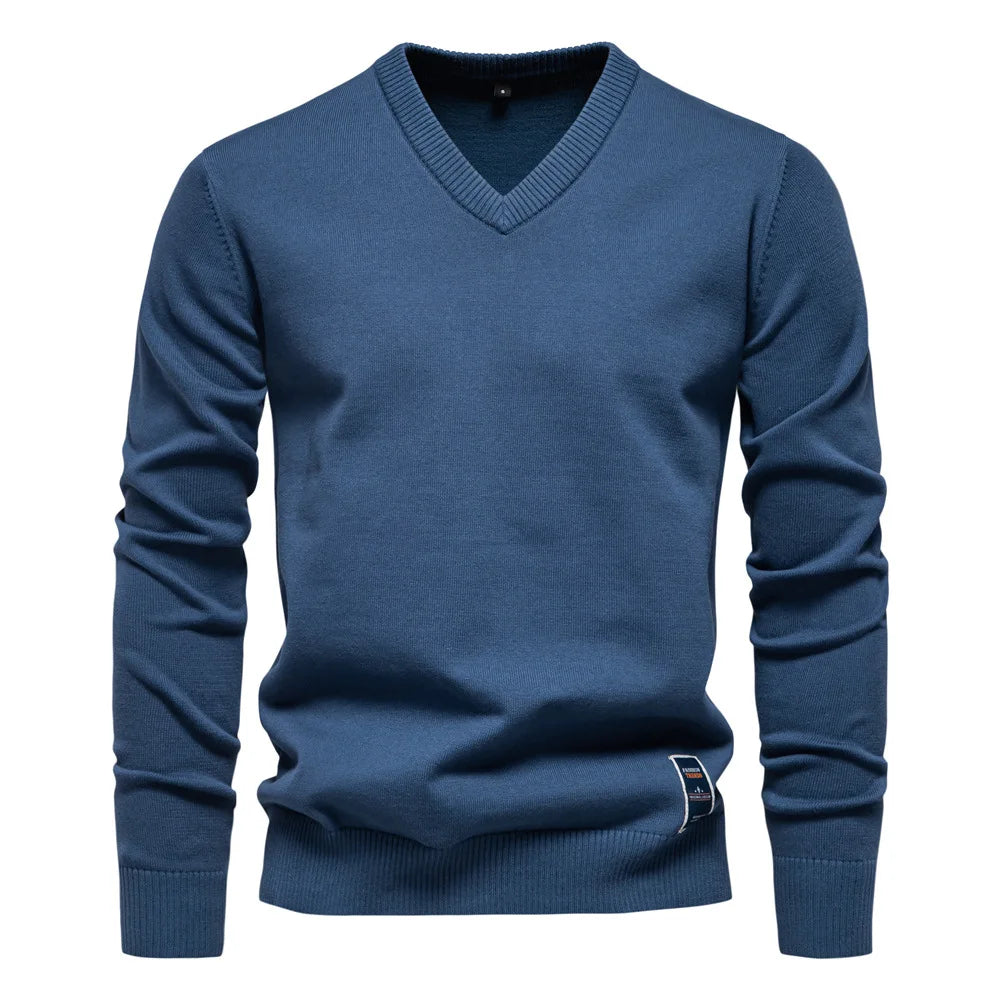Pull Col V Homme | Coton | Élégant & Confortable