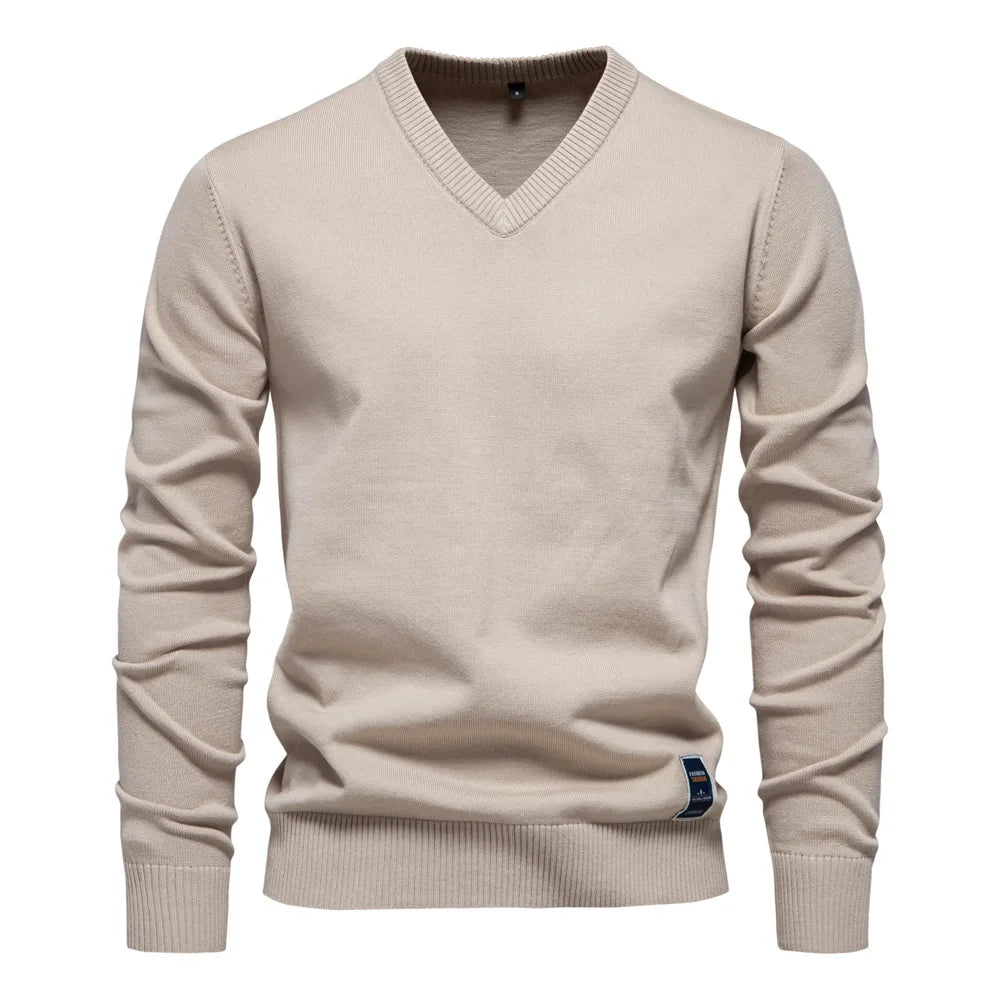 Pull Col V Homme | Coton | Élégant & Confortable