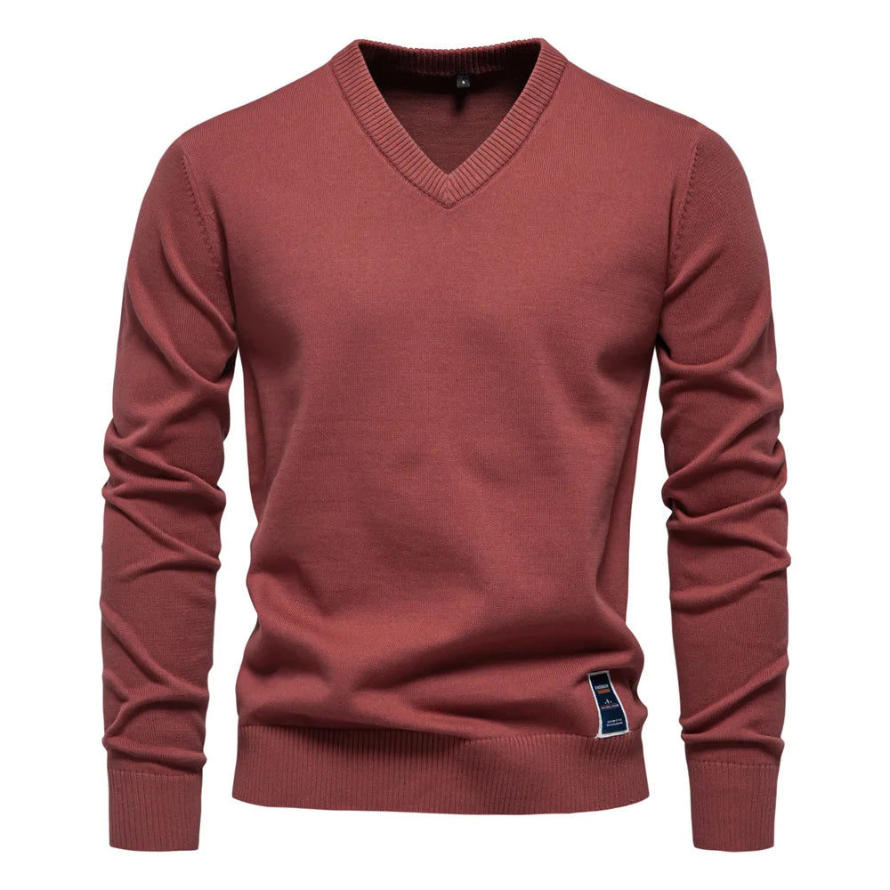 Pull Col V Homme | Coton | Élégant & Confortable