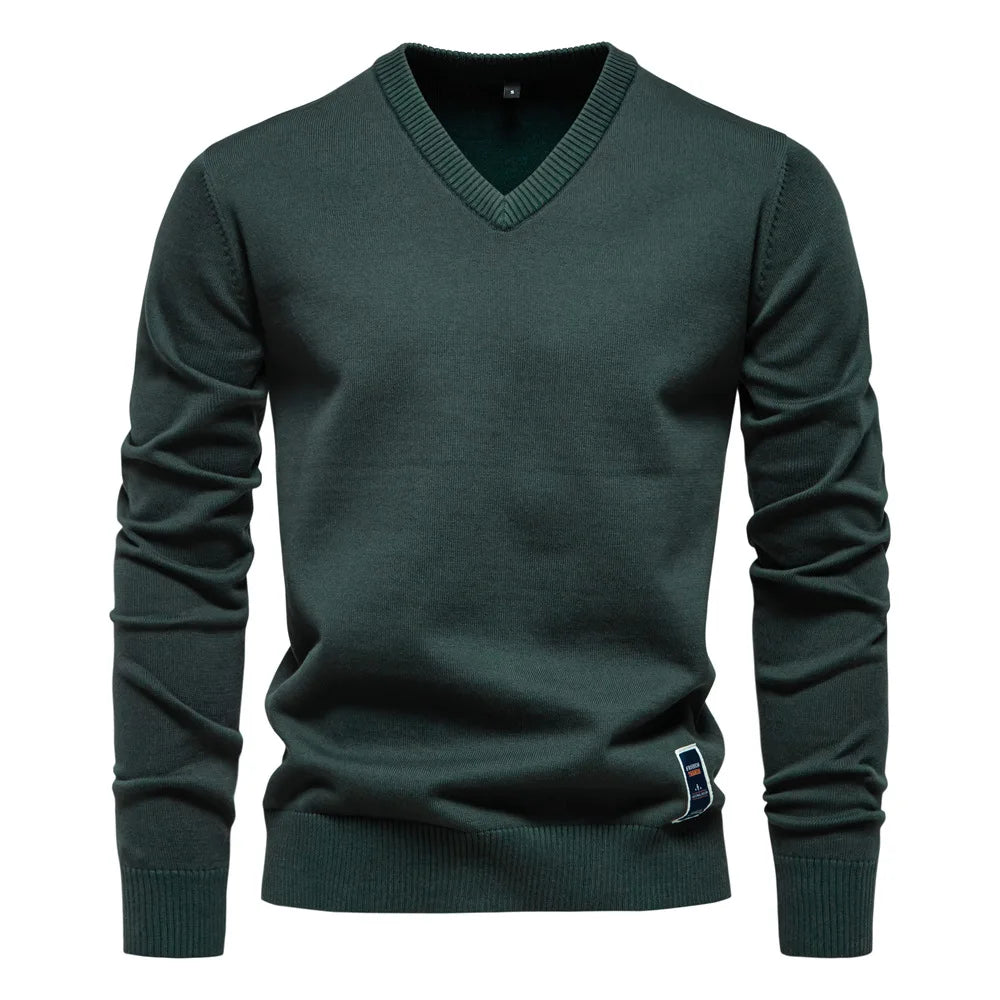 Pull Col V Homme | Coton | Élégant & Confortable