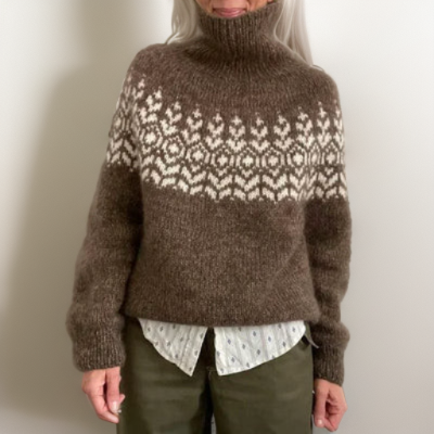 Pull Hivernal Jacquard | Col Montant | Chaleur Nordique