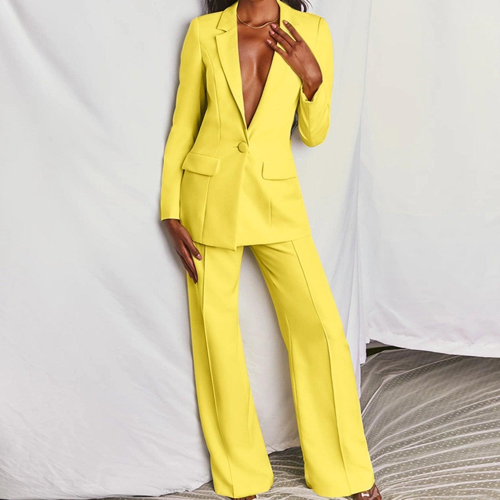 Ensemble Tailleur Noir | Polyester | Élégance Moderne & Coupe Flatteuse