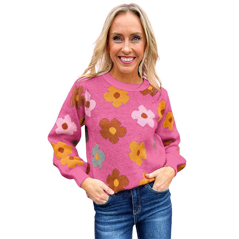 Pull en Tricot Fleuri | Doux et Chaleureux | Tendance Colorée