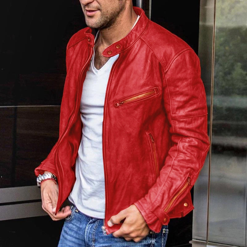 Veste Style Motard Zippée | Élégance Rebelle et Allure Masculine