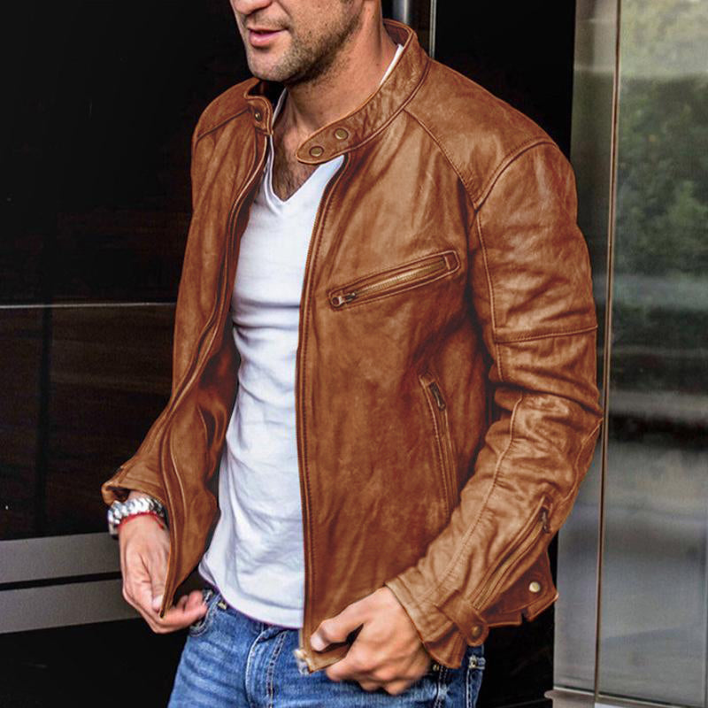 Veste Style Motard Zippée | Élégance Rebelle et Allure Masculine