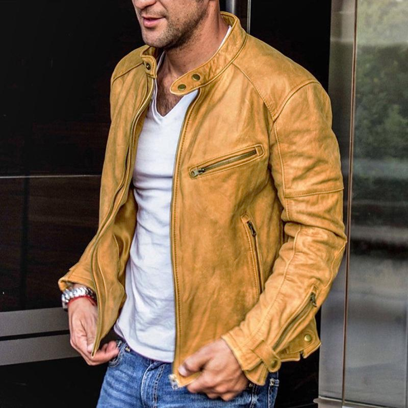 Veste Style Motard Zippée | Élégance Rebelle et Allure Masculine