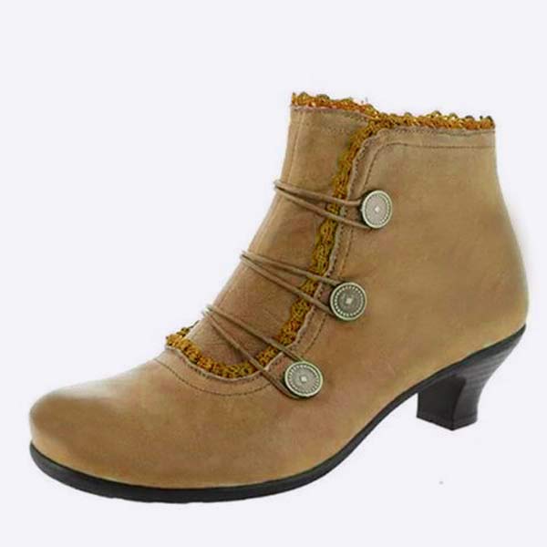 Bottines Boutonnées | Élégance Classique & Détail Vintage