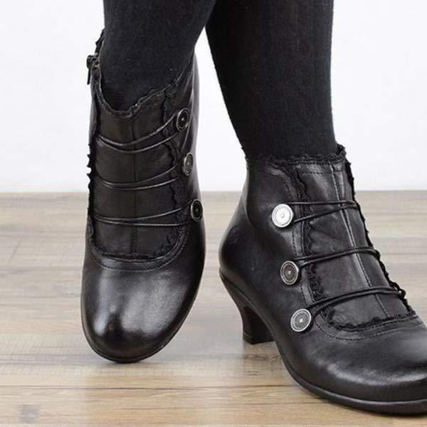 Bottines Boutonnées | Élégance Classique & Détail Vintage