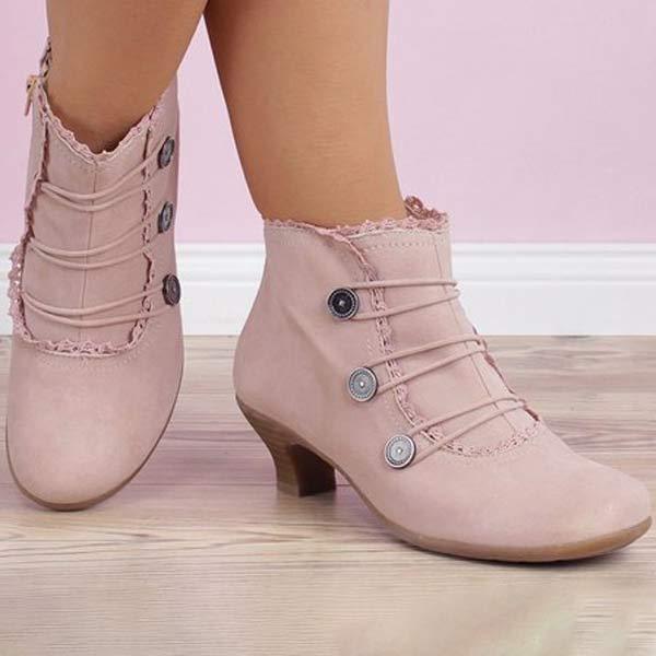 Bottines Boutonnées | Élégance Classique & Détail Vintage