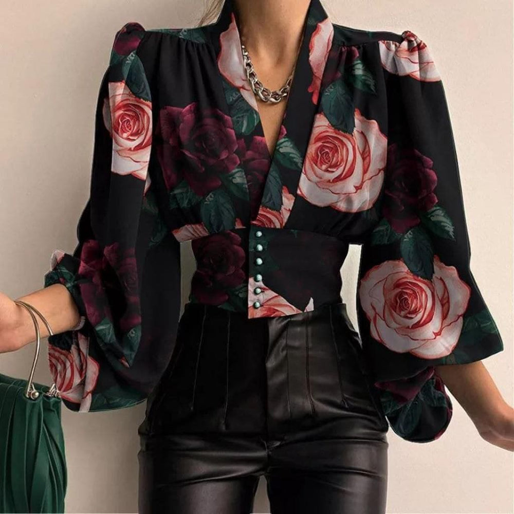Blouse Élégante à Manches Longues | Silhouette Chic et Raffinée