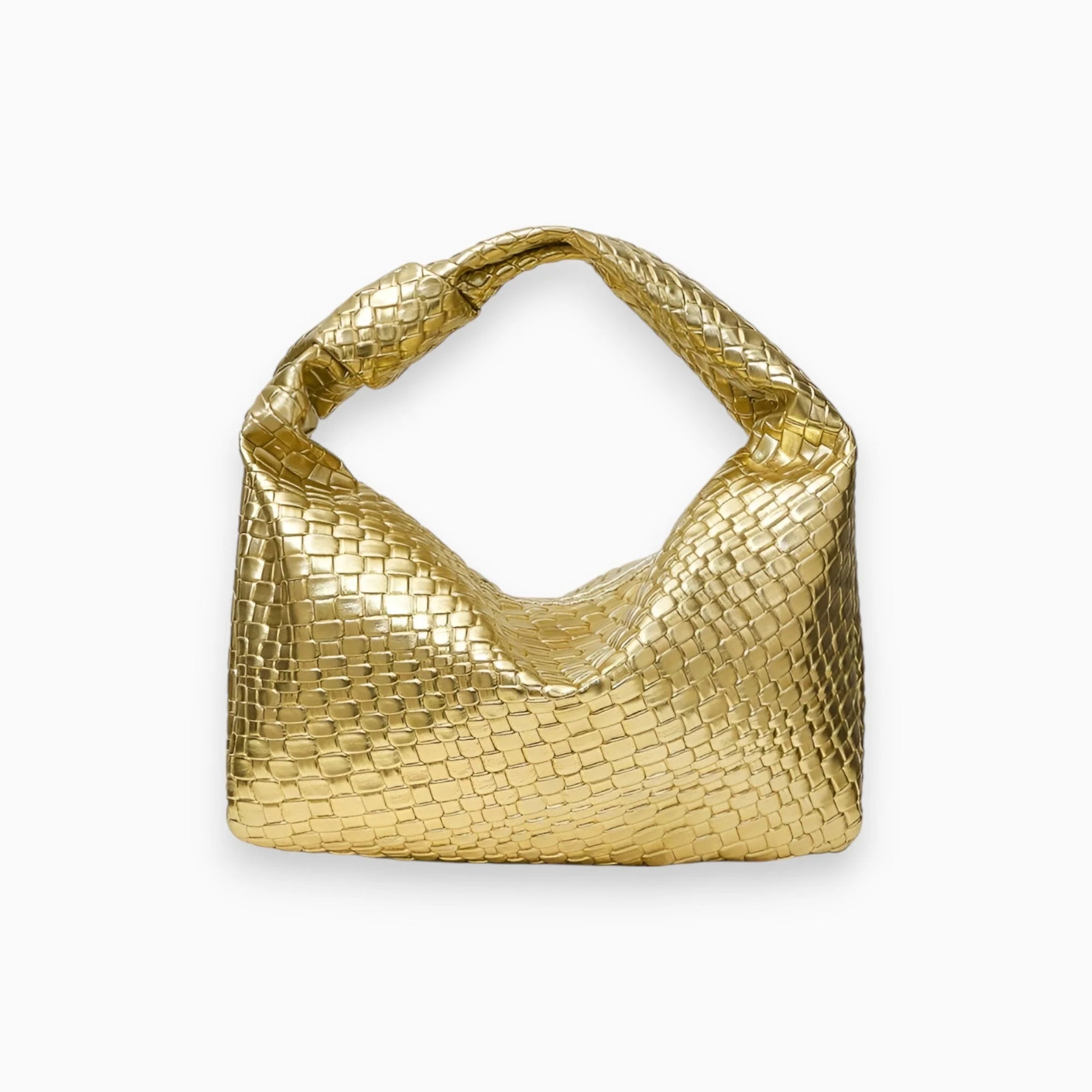 Valentina | Sac Hobo Métallisé | Tendance Luxe | Effet Tressé