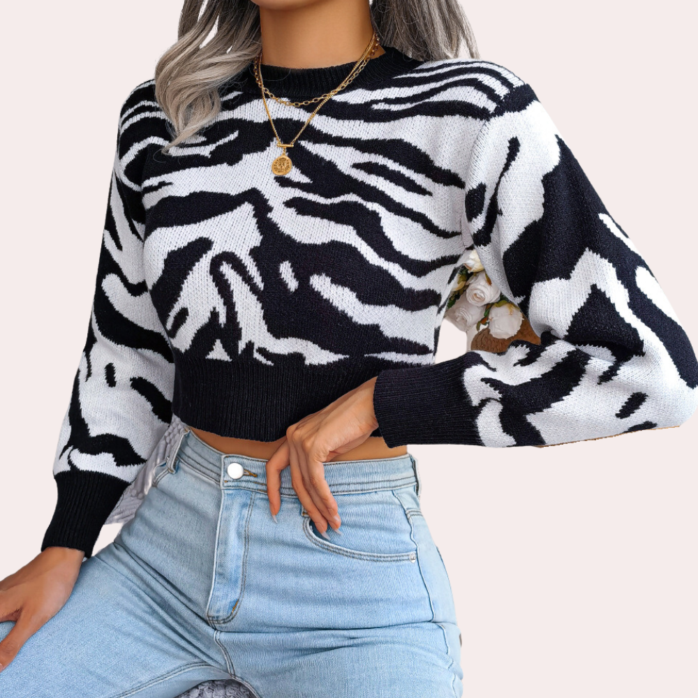Pull Court Zébré | Coton | Tendance et Confortable