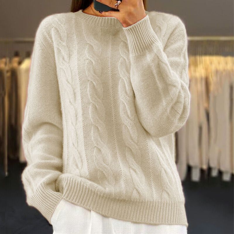 Pull Torsadé | Laine & Cachemire | Doux et Élégant