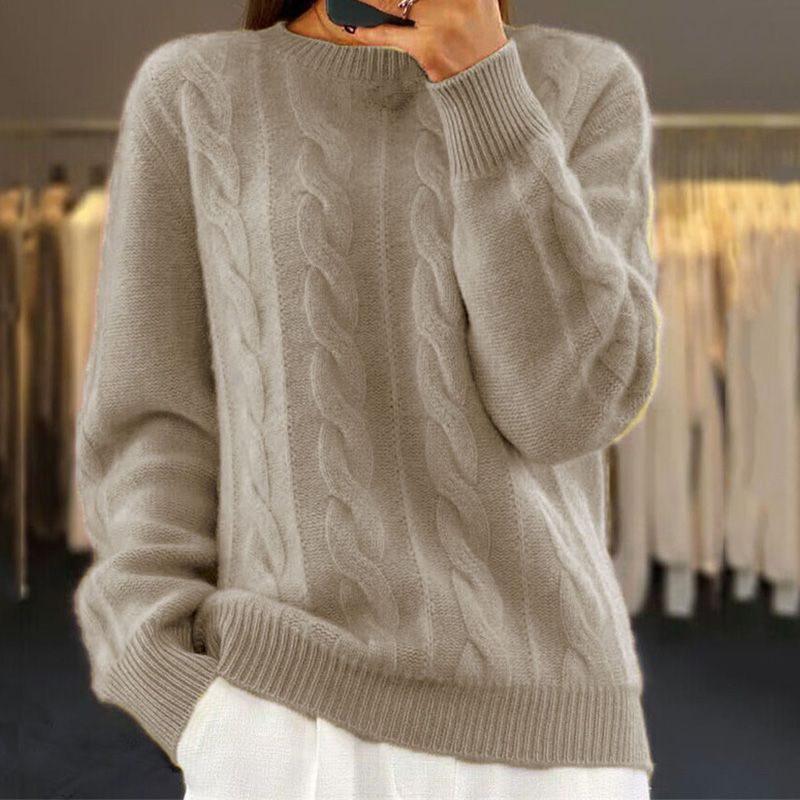 Pull Torsadé | Laine & Cachemire | Doux et Élégant