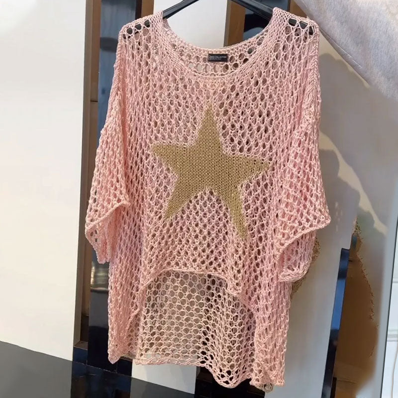 Pull Filet  Étoile Dorée | Look Estival et Détendu