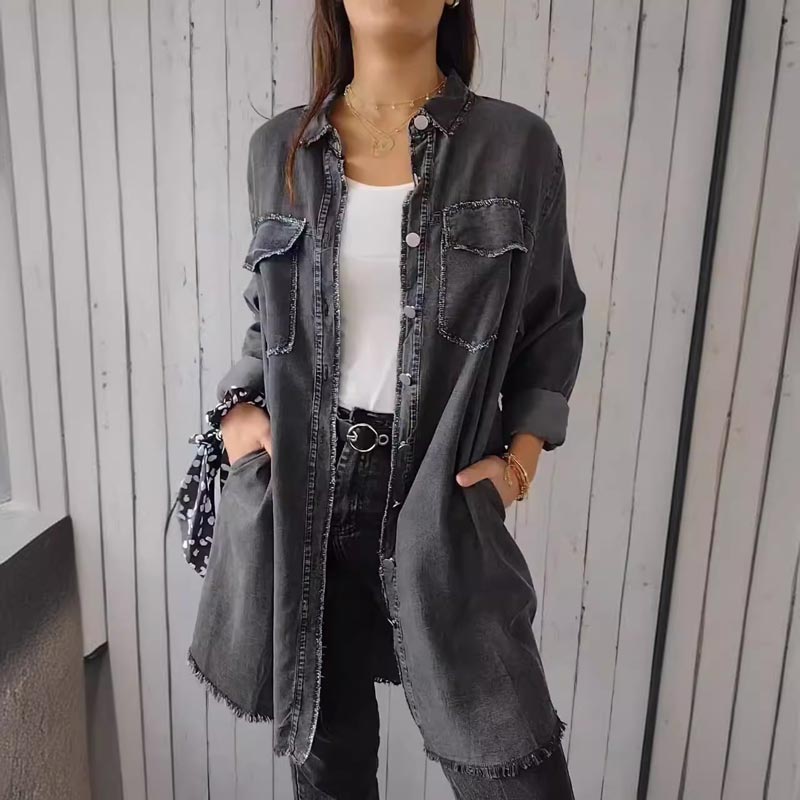 Chemise Longue en Jean | Look Décontracté et Polyvalence Totale