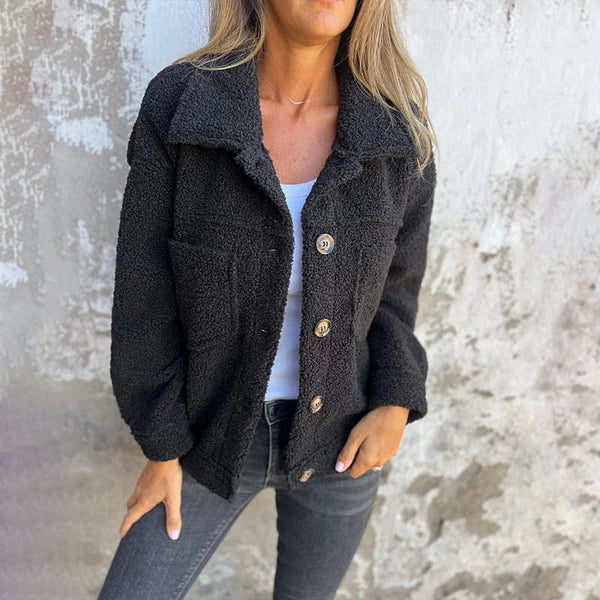 Veste Bouclée | Jaune Moutarde | Chaude et Tendance
