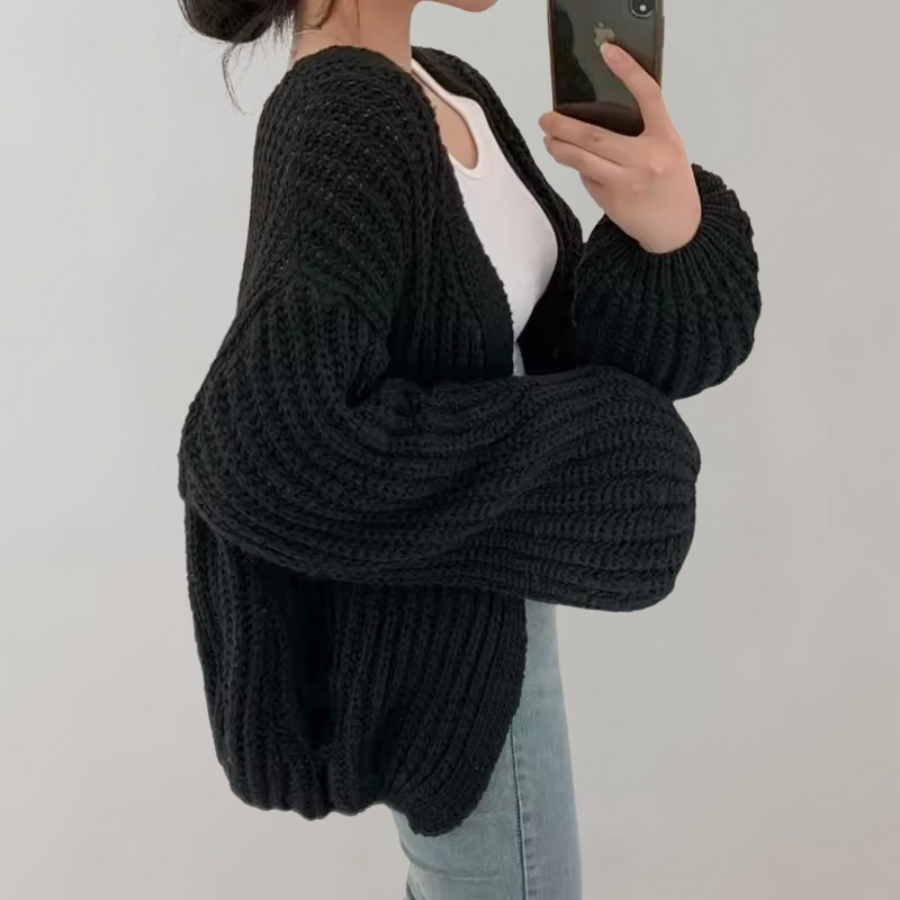 Cosy Maille | Gilet Long Femme Tricoté Oversize