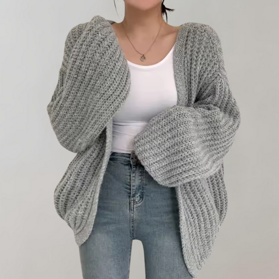 Cosy Maille | Gilet Long Femme Tricoté Oversize