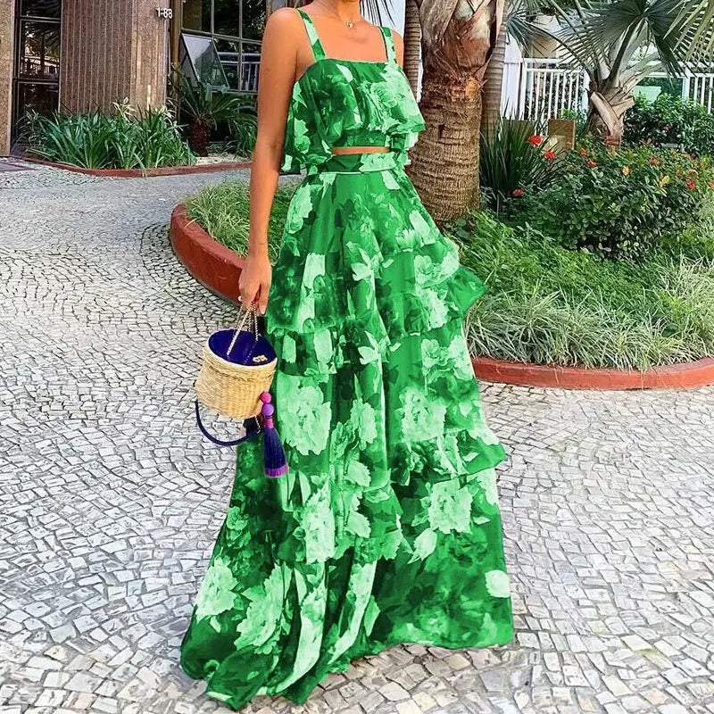 Ensemble Tropical Volanté | Fraîcheur Florale et Esprit Estival
